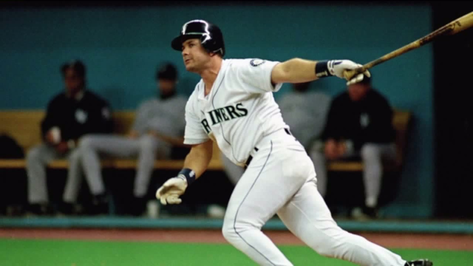 Edgar Martinez`s number 11 flies high over Seattle
