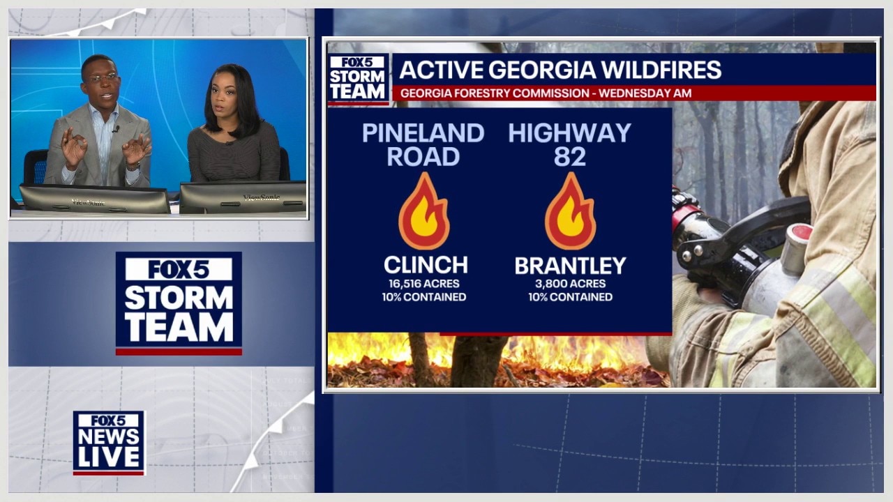 Major South Georgia wildfires impacting metro area