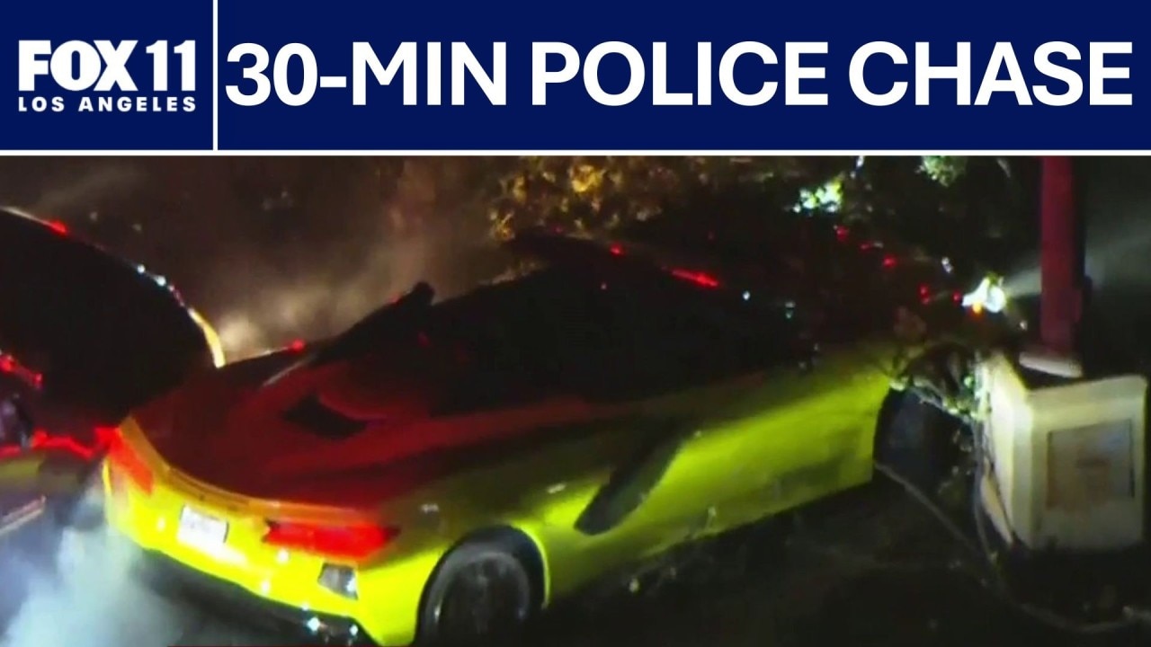 Dangerous Corvette car chase in LA County