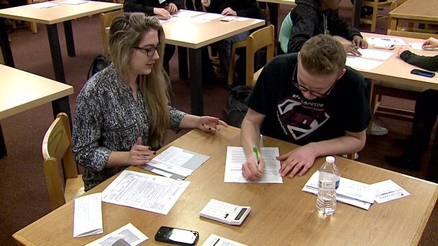 Menomonee Falls High School students learn how to file their taxes