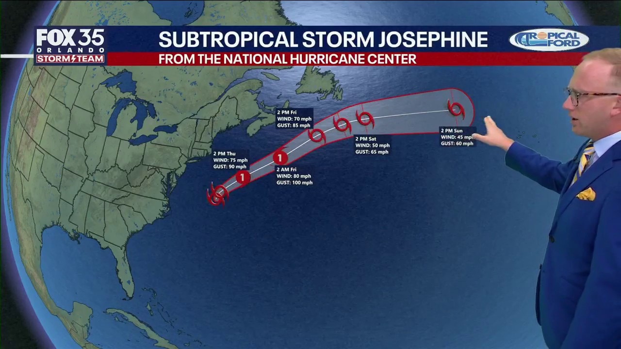 Tropics forecast: Subtropical Storm Josephine forms in Atlantic