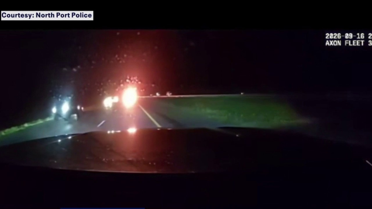 Police cruiser hit as officer responds to crash