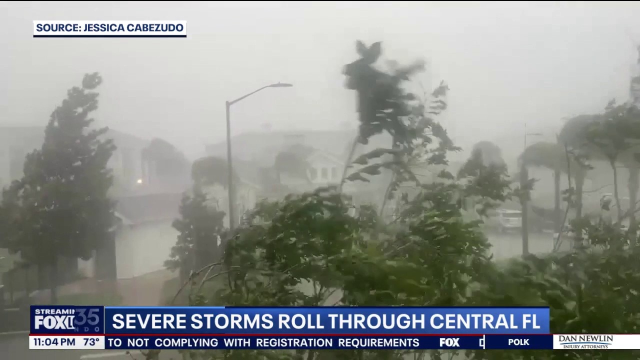 Strong storms topple trees, flood roads across Central Florida