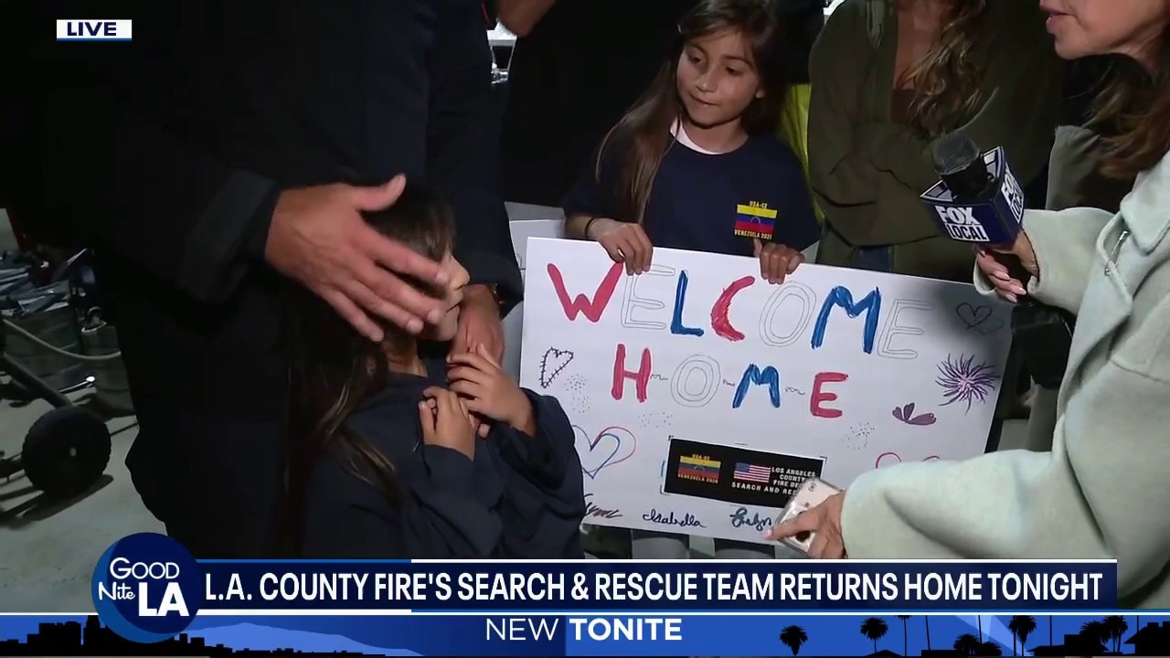 LA County firefighters return home from Venezuela