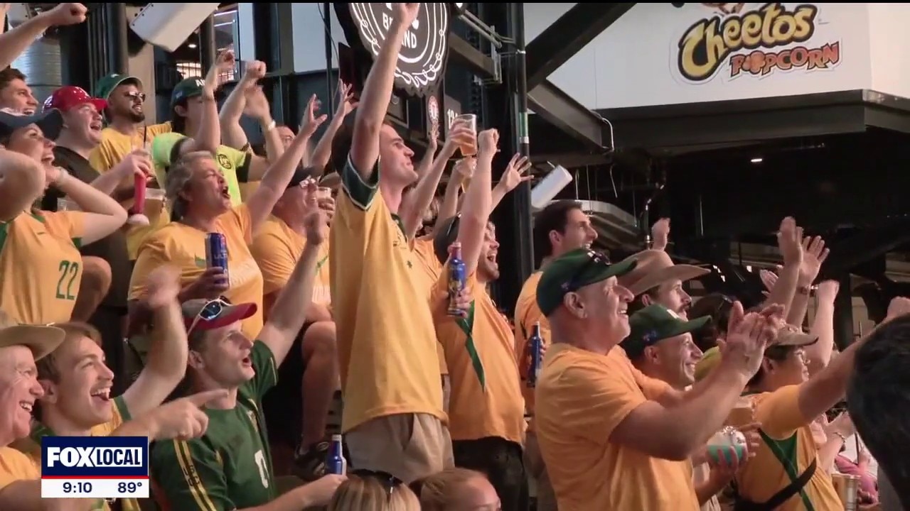 Australian fans attend Texas Rangers game