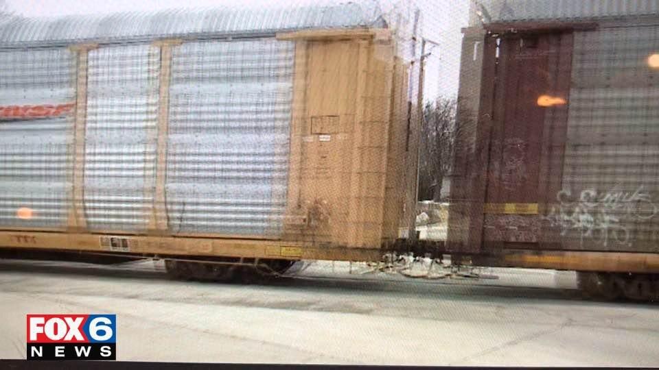 Suv on railroad tracks