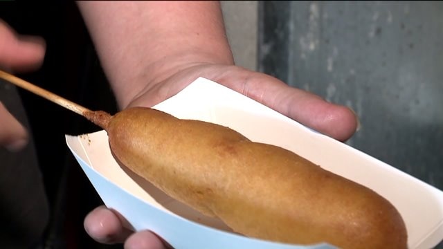 Racing Sausage Corn Dog a "Sporkies" finalist at State Fair: "It`s really been very successful"
