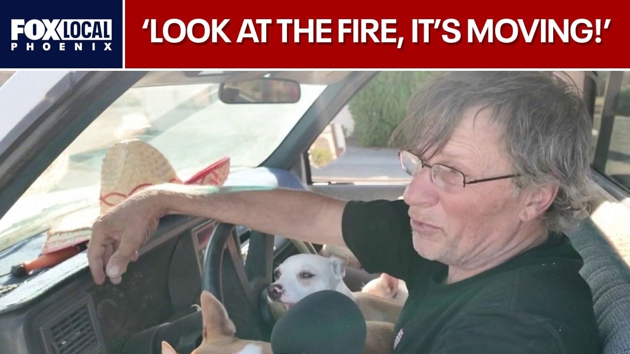 Residents flee fast-moving Rolling Fire