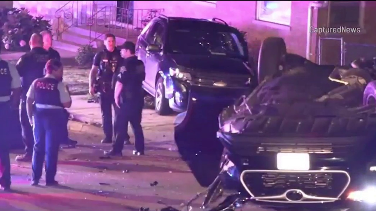 Indiana police chase ends in crash on Chicago's South Side