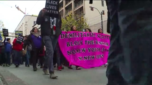 Black Lives Matter protesters march on Black Friday