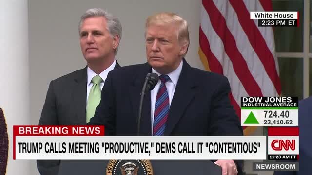 Trump says shutdown could last months or even years