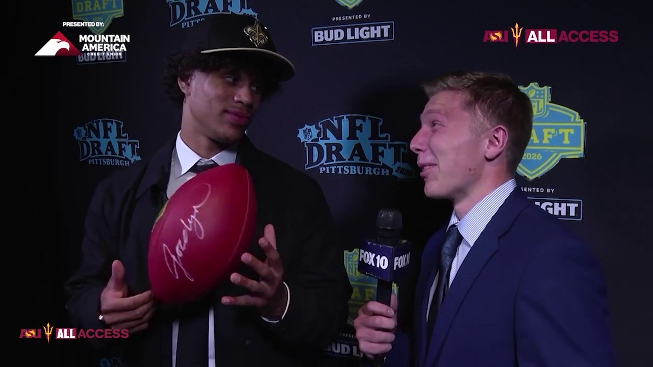 Jordyn Tyson reacts to being drafted in the NFL | ASU All Access