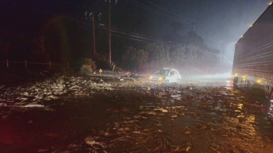 Roads buried by mud and debris in Fillmore