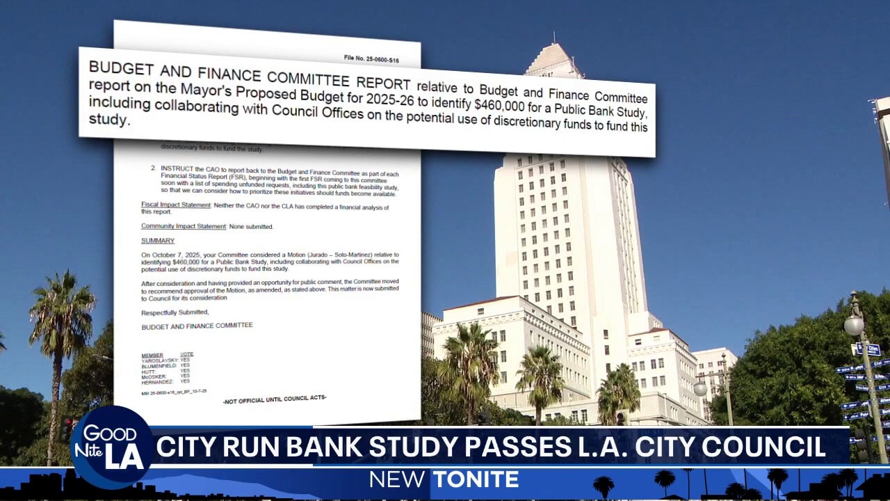 City-run bank study passes LA City Council