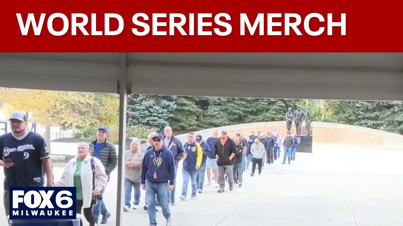 Brewers World Series merchandise: Long lines at American Family Field