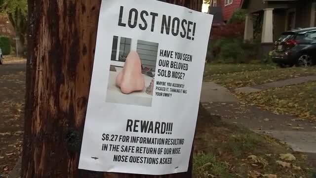 50-pound nose stolen off family's porch