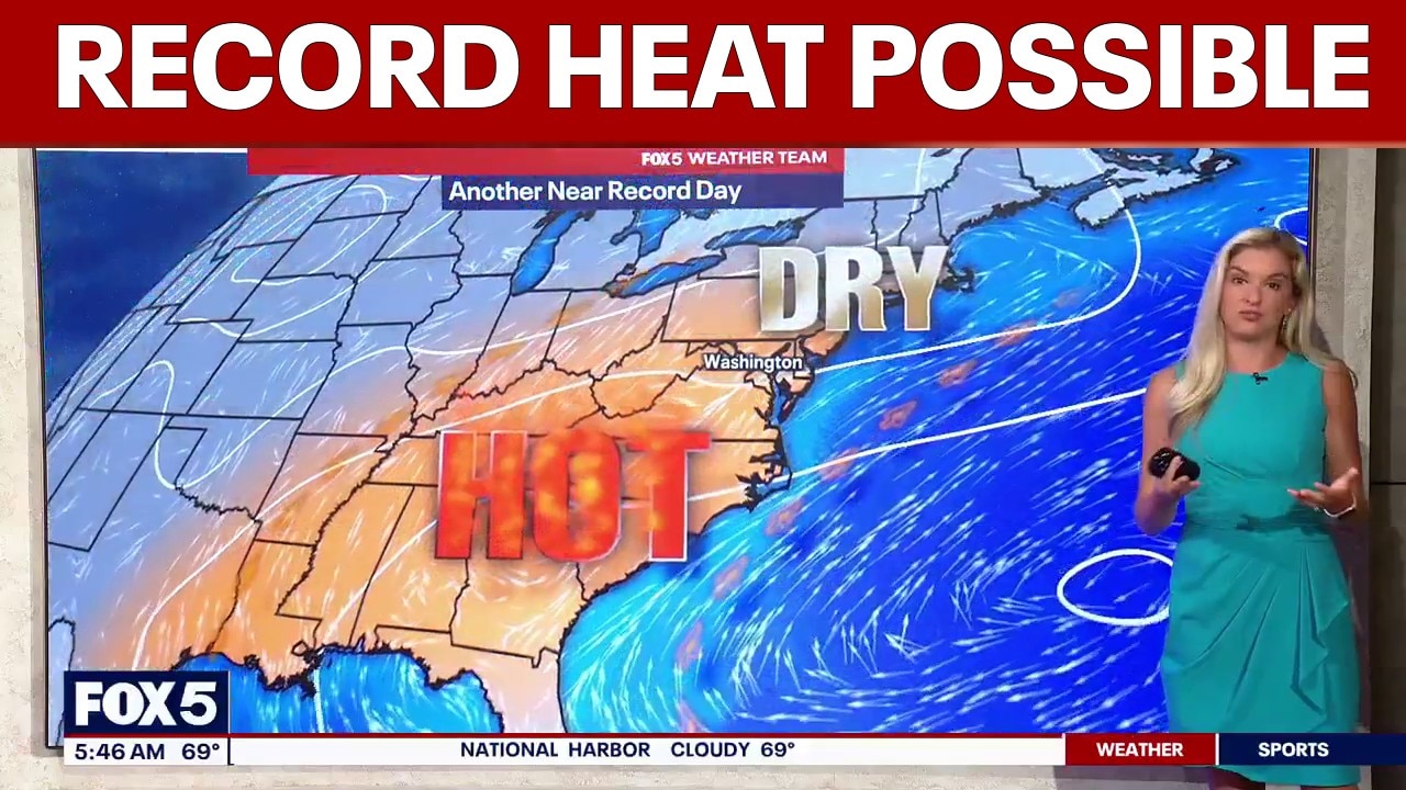 DC weather: Hot & dry Thursday with temps near 95 degrees