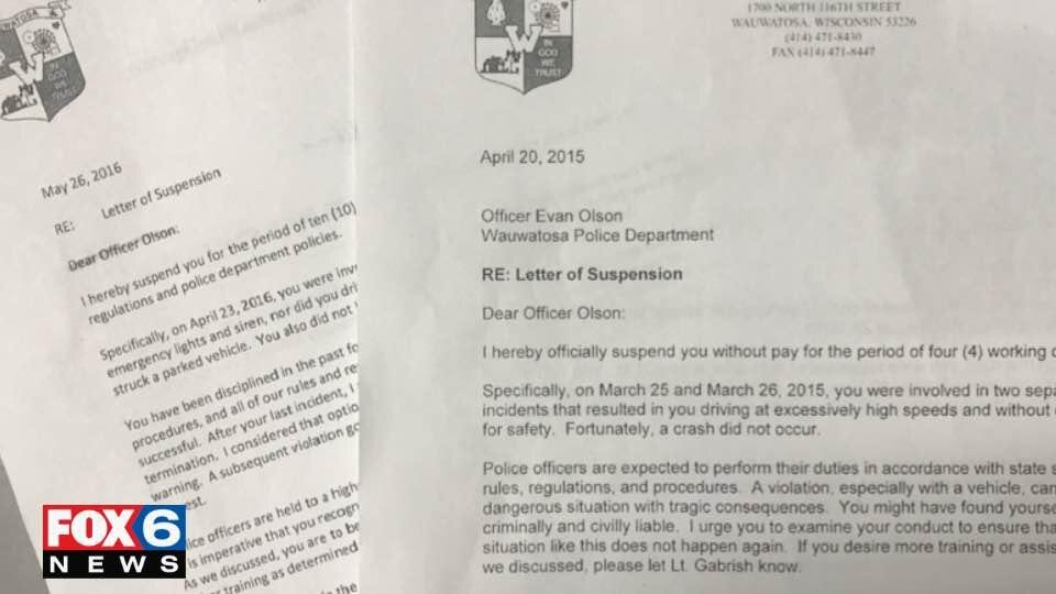 Wauwatosa police officer background