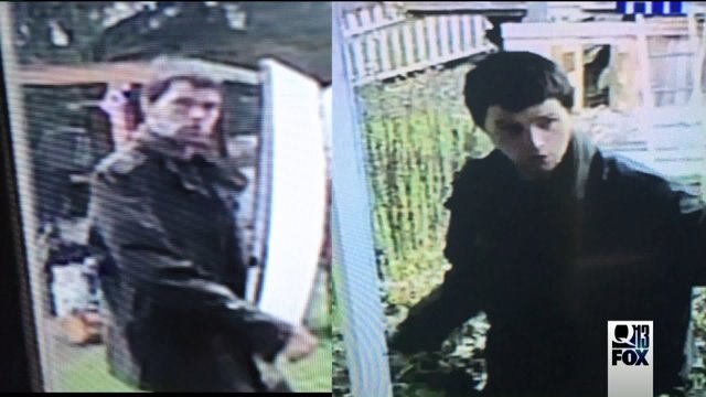 Video catches suspected burglar trying to kick down door