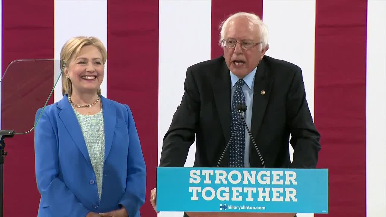 Bernie Sanders endorses Hillary Clinton