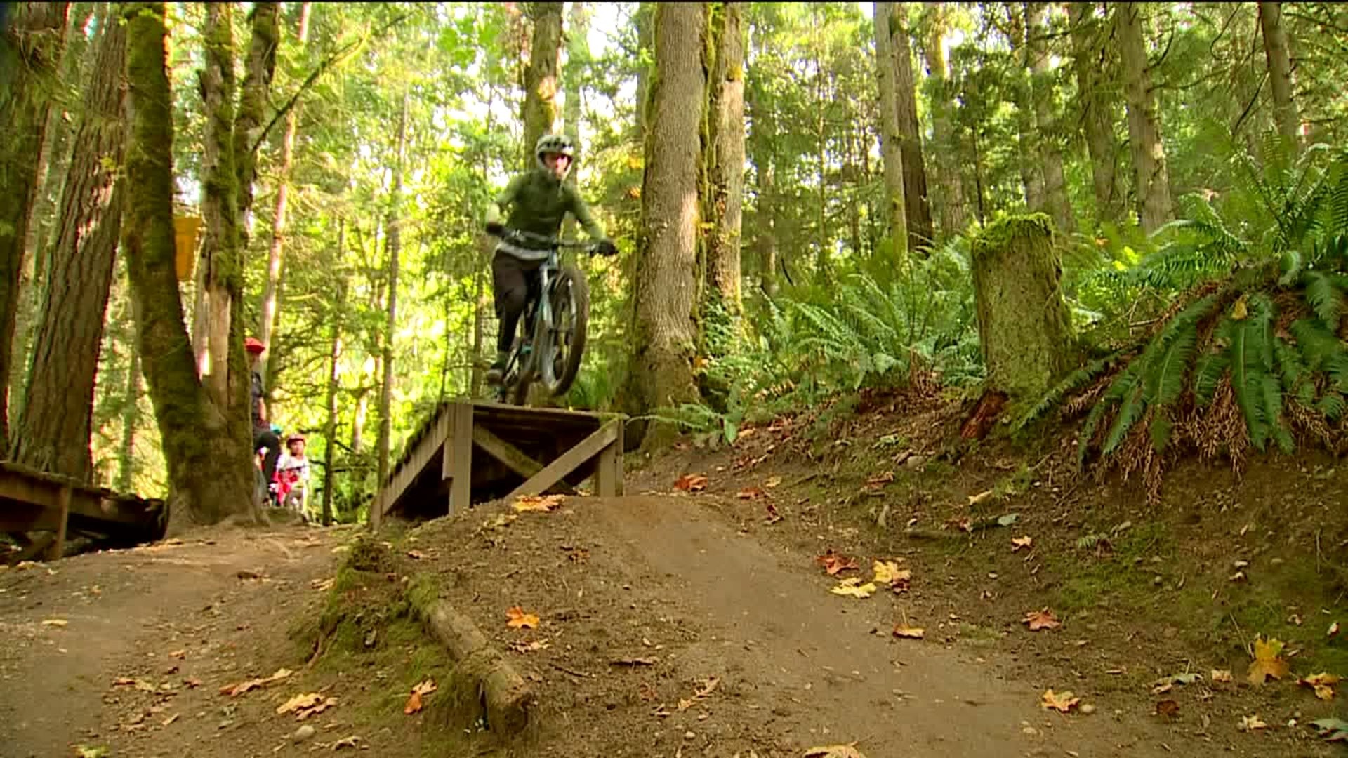 Kids and parents building connection to nature through mountain biking
