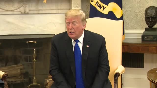 Trump talks about funding border wall