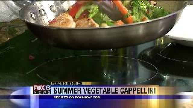 Chef Feker prepares summer vegetable cappellini