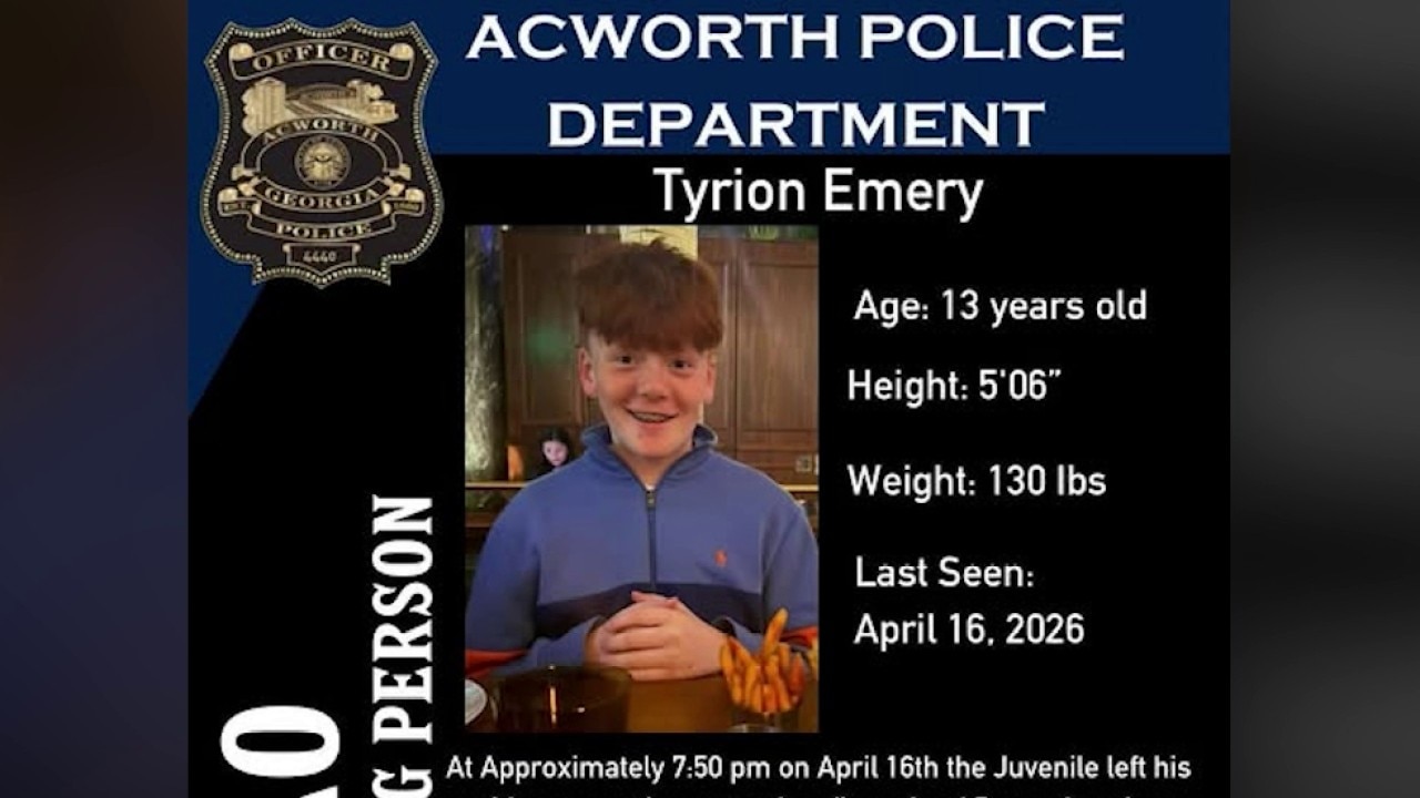 Missing 13-year-old in Acworth