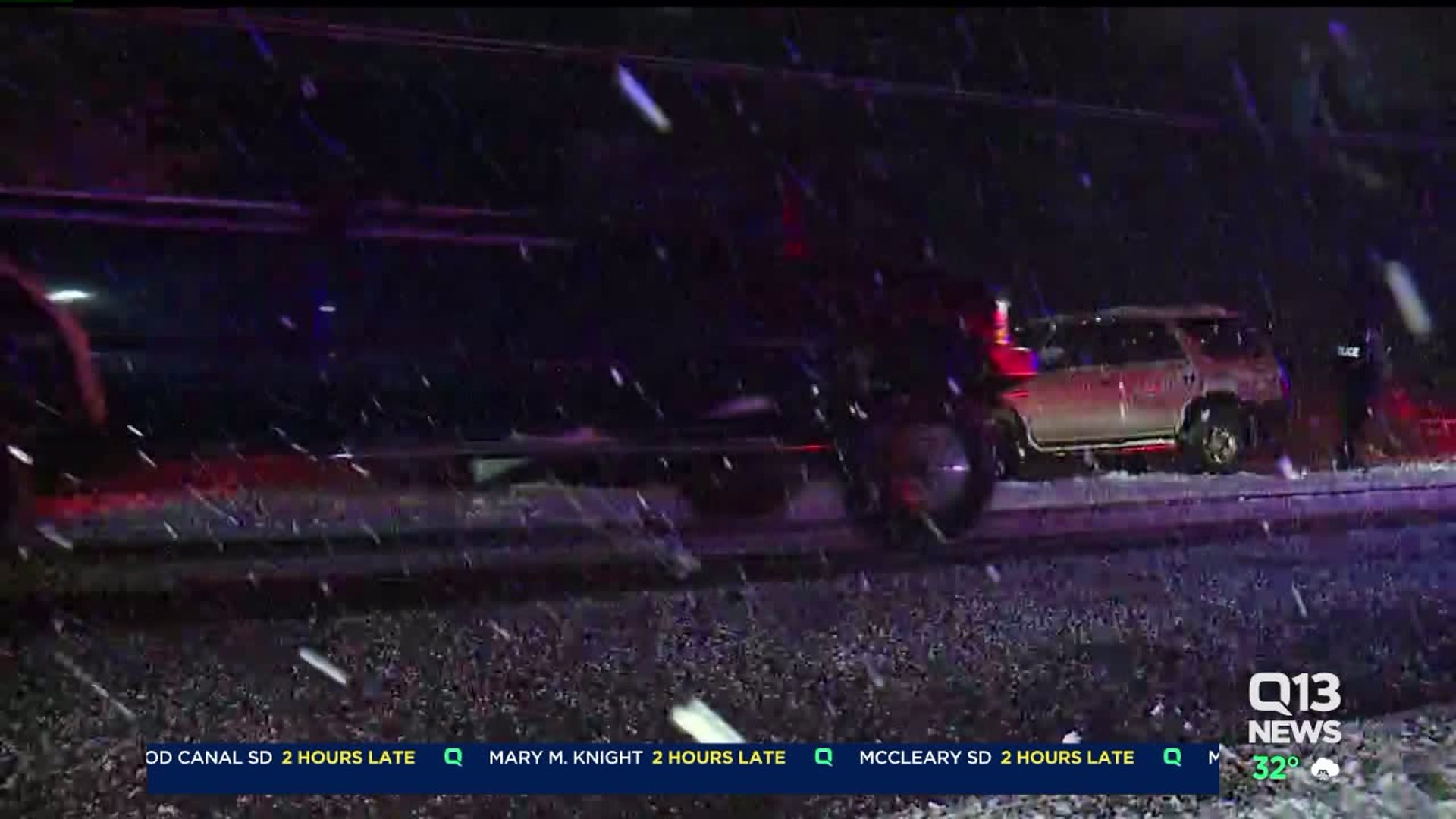 Car slides into ditch in Auburn