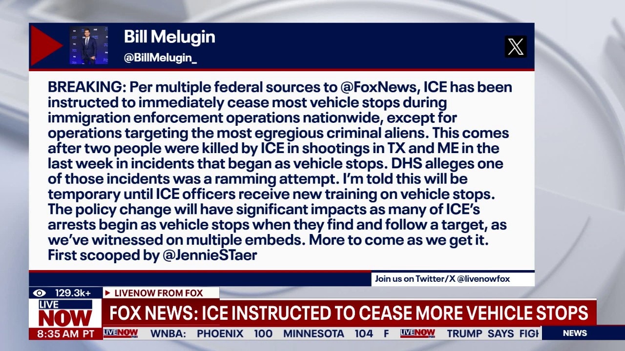 ICE told to immediately cease more vehicle stops