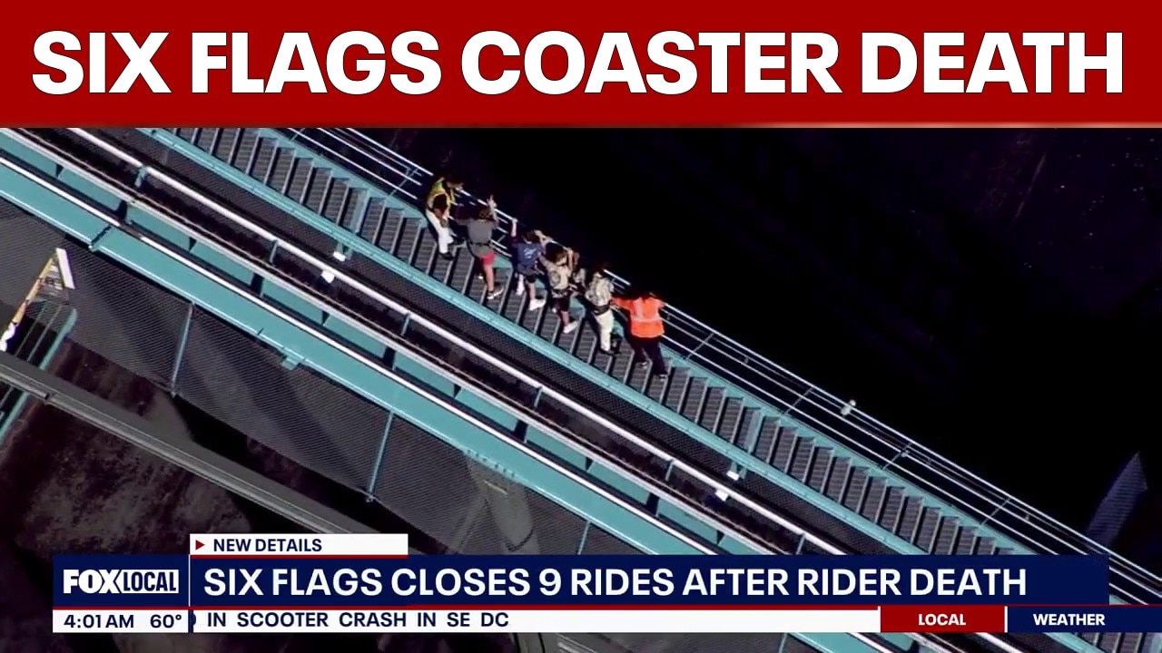 Six Flags closes 9 rides after 1 person dies in roller coaster incident | FOX 5 AT 4AM