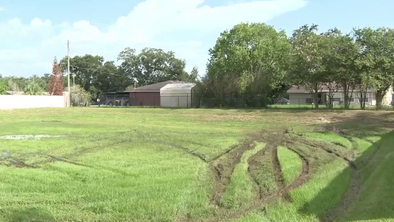 Retention pond mischief in Polk County