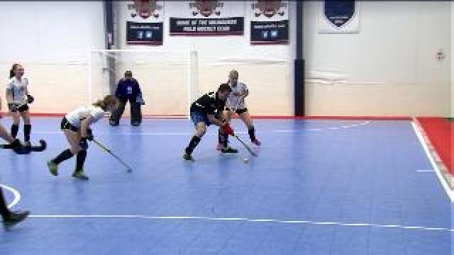 Chip hits the field, plays field hockey