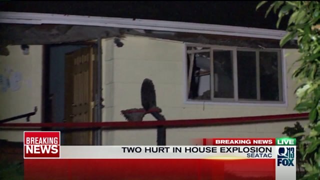 2 hurt in house explosion in SeaTac