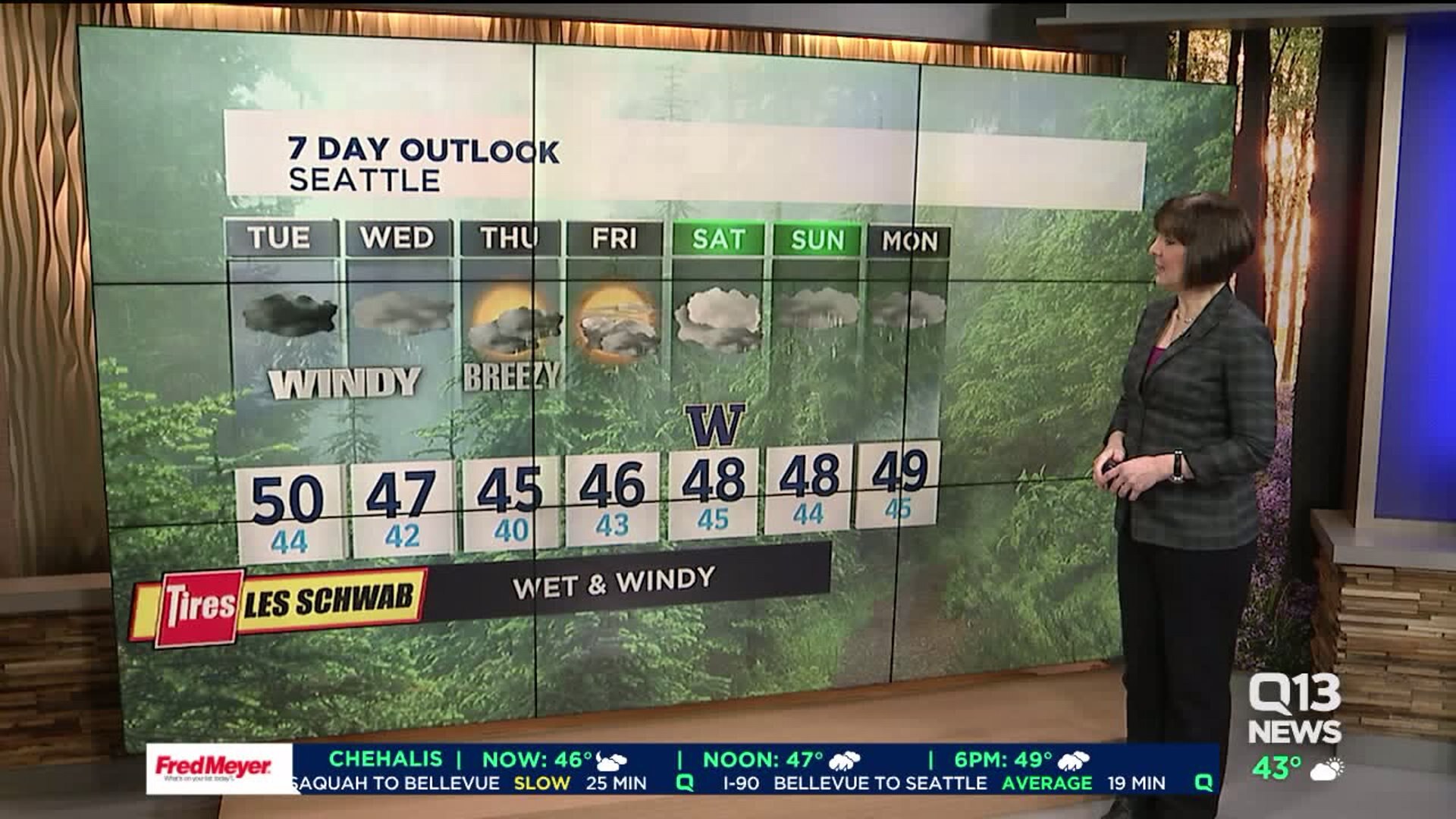 Q13 News forecast for Tuesday