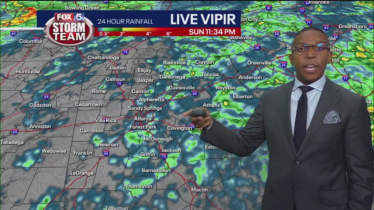 Sunday evening forecast