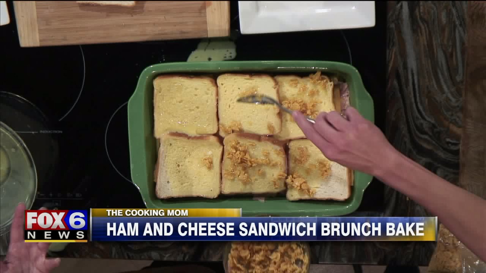 Ham and cheese sandwich brunch bake
