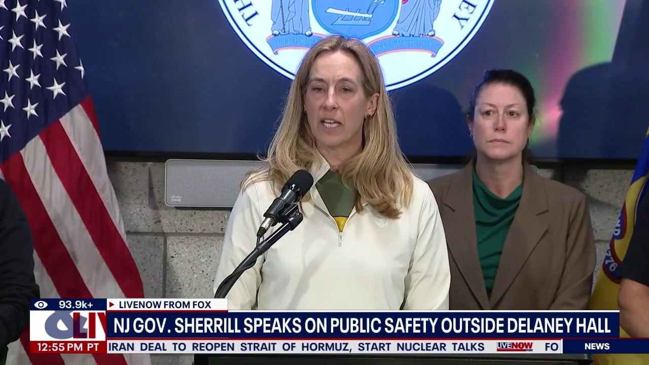 NJ OFFICALS ON PUBLIC SAFETY OUTSIDE DELANEY HALL
