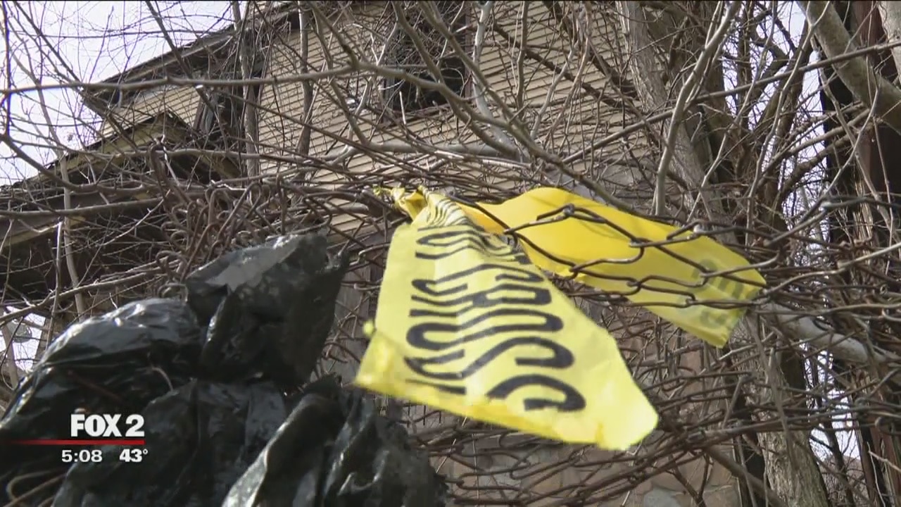 Charred remains of body found on Detroit's West side.