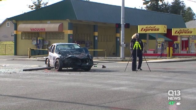 Tacoma stolen vehicle crash