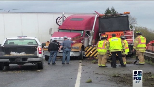 SR 167 semi crash