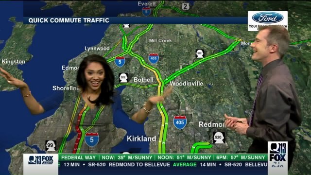Whose green will disappear in front of the Q13 traffic wall?