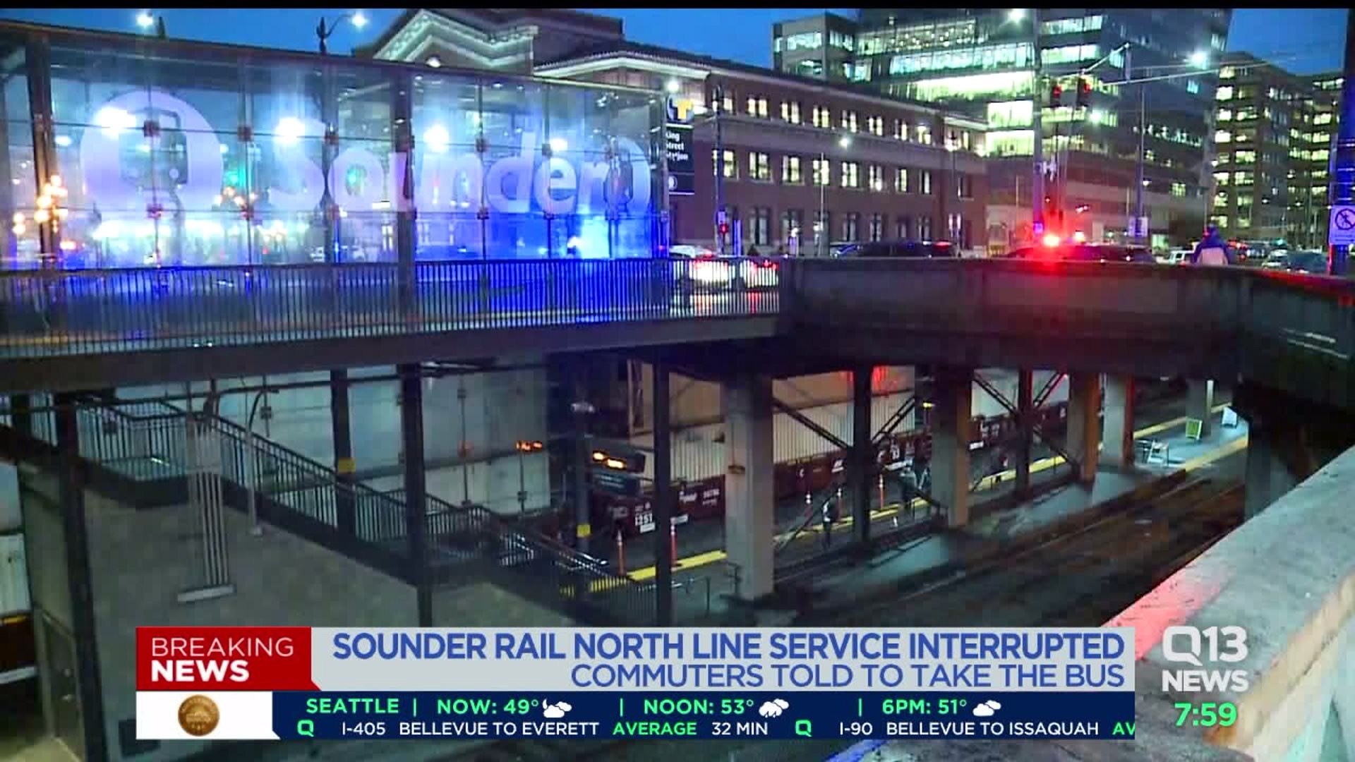 Man struck, killed by Sounder train in Seattle