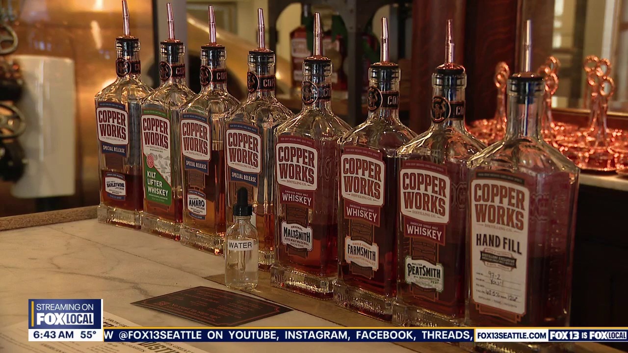 Whisky tasing at Seattle's Copperworks Distilling