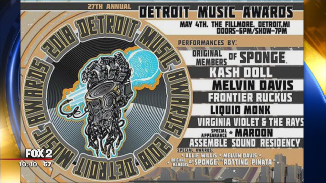 Detroit Music Awards this Friday at the Filmore