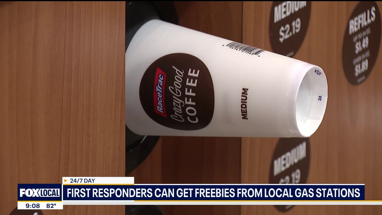 Gas stations offer '24-7 Day' freebies for first responders