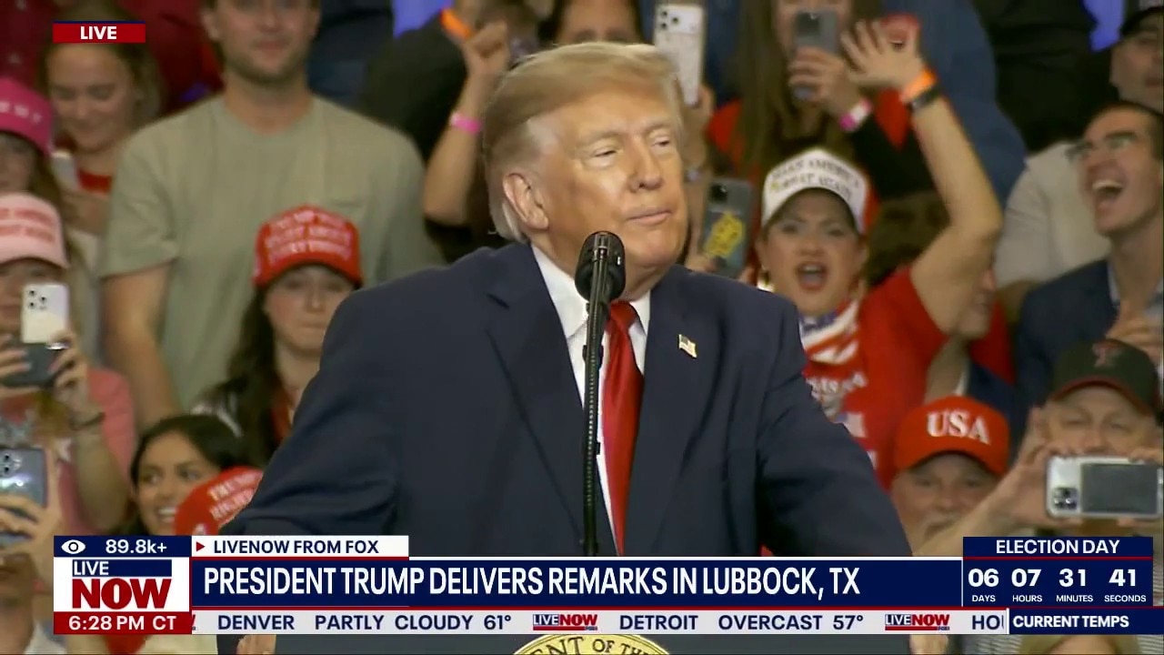 Trump speaks at campaign rally in Lubbock, TX