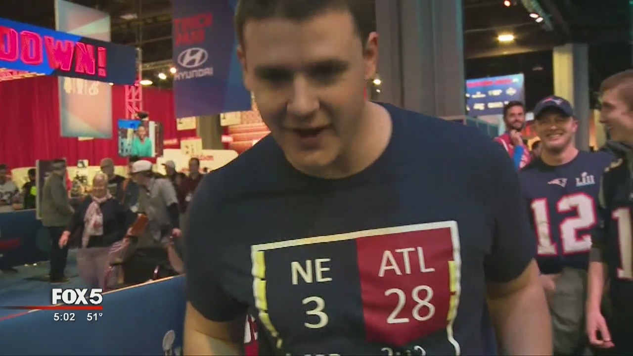 Fans enjoying Super Bowl experience