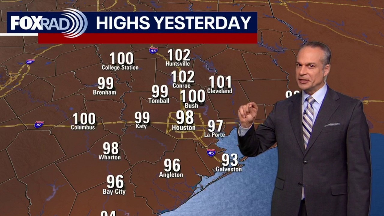 Houston weather: 7th day of triple-digit heat on Wednesday