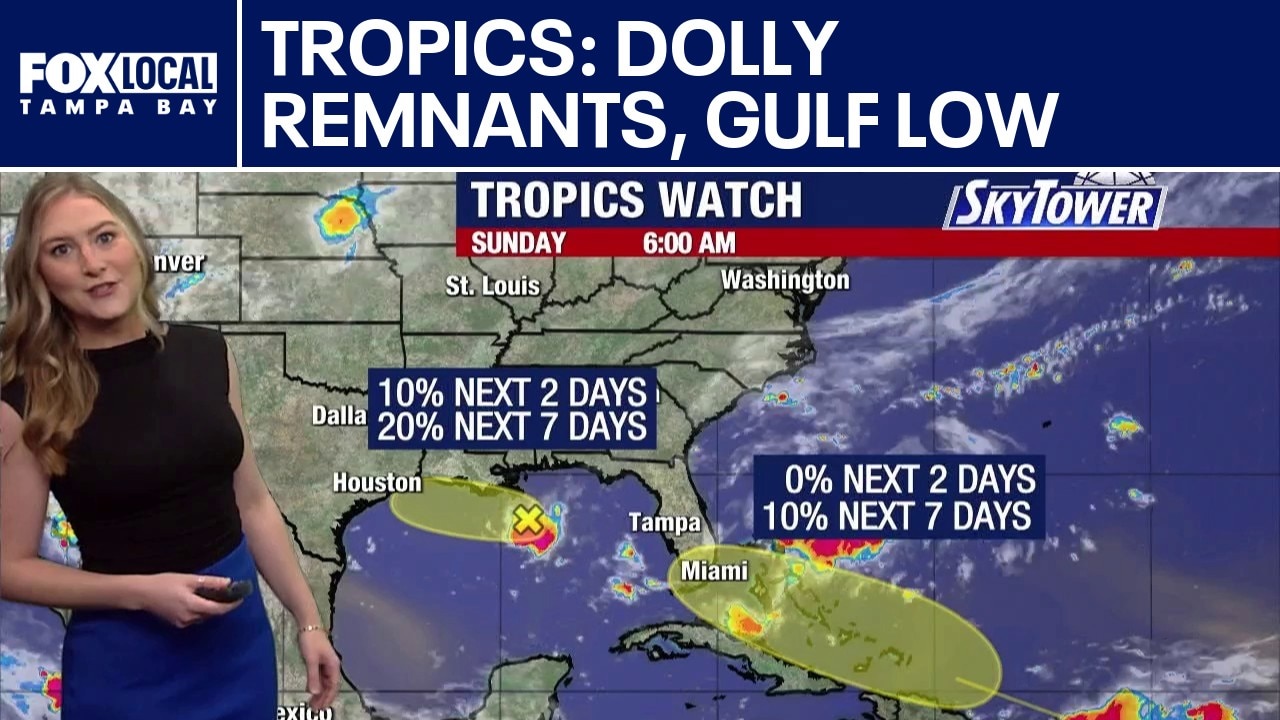 Dolly remnants, Gulf low being monitored